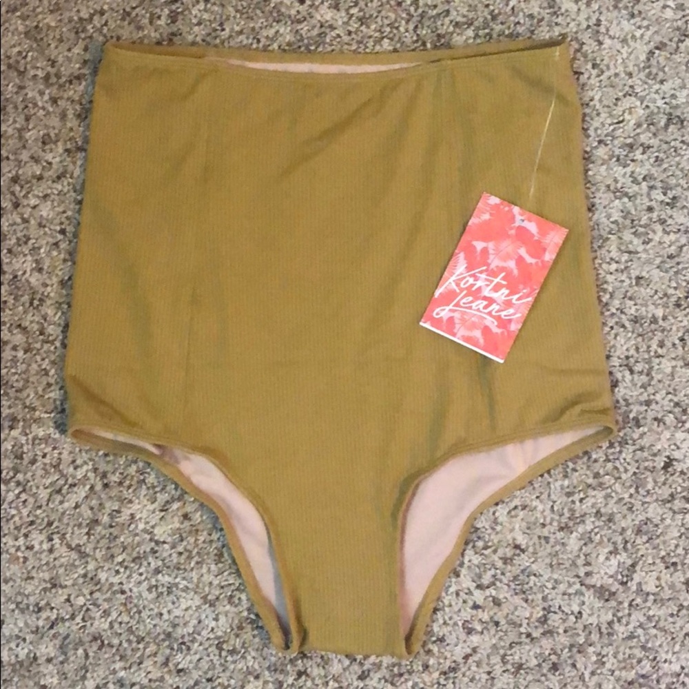 High waisted swim bottoms